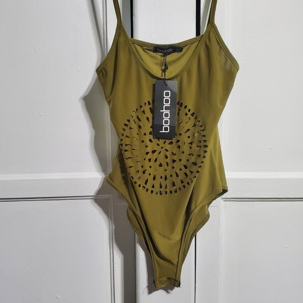 Green boohoo bodysuit